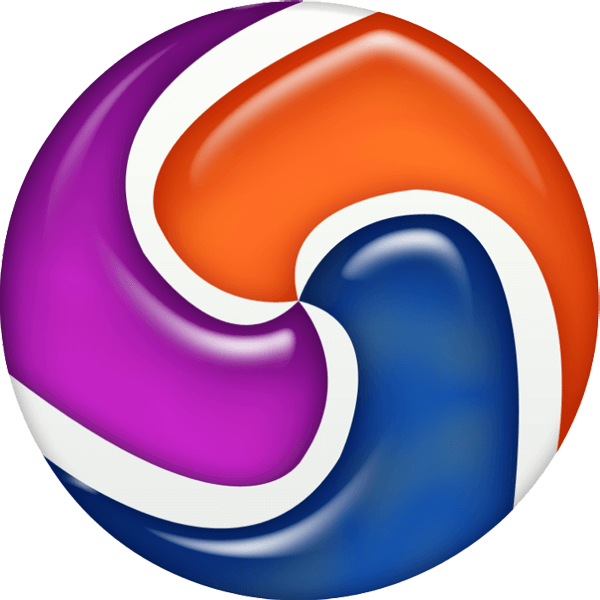 Swirling Web Browser Logo PNG Image