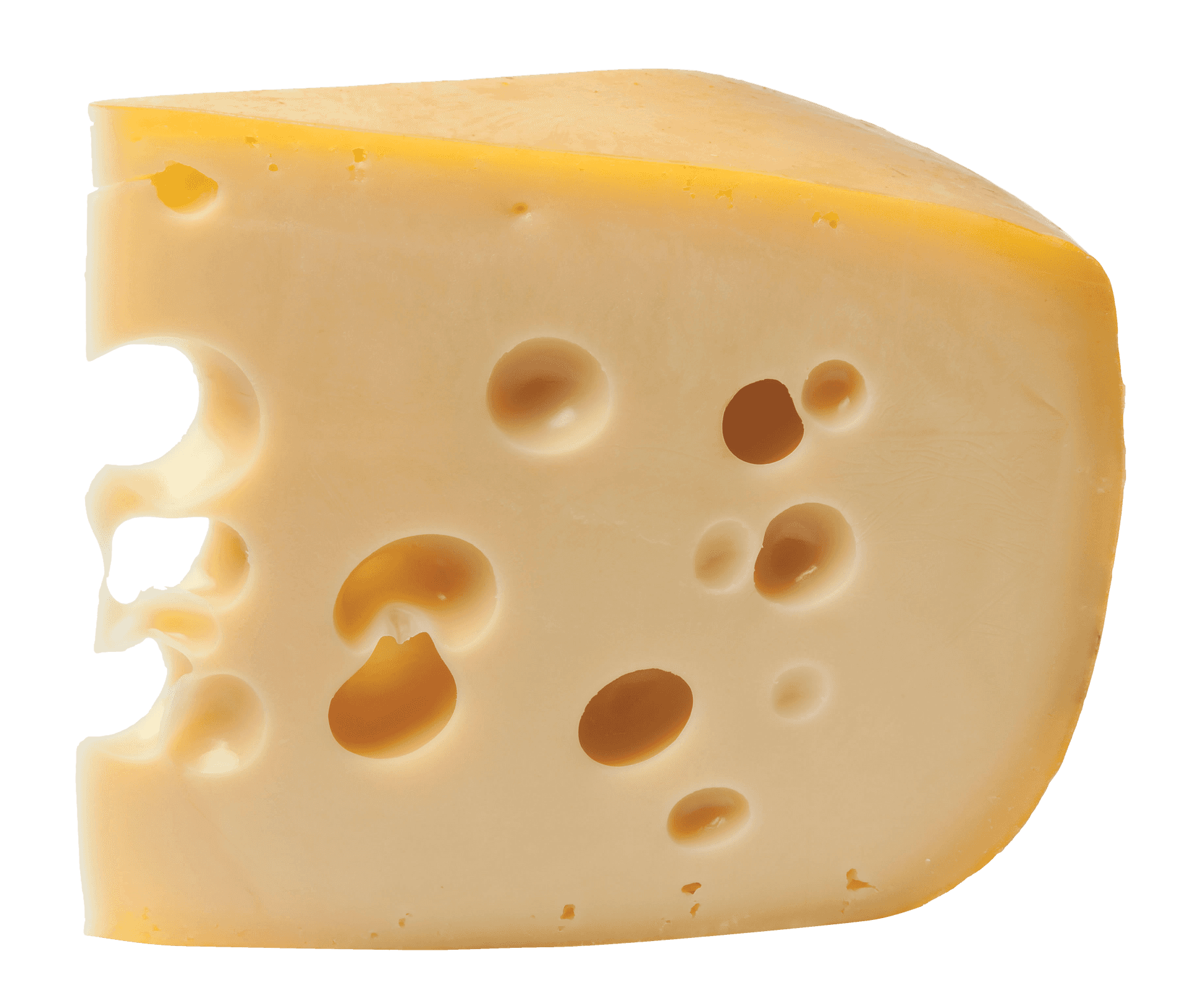 Swiss Cheese Wedge Transparent Background PNG Image