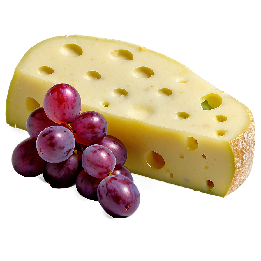 Swiss Cheese With Grapes Png Esw57 PNG Image