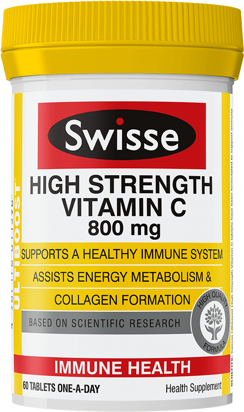 Swisse High Strength Vitamin C Supplement Bottle PNG Image