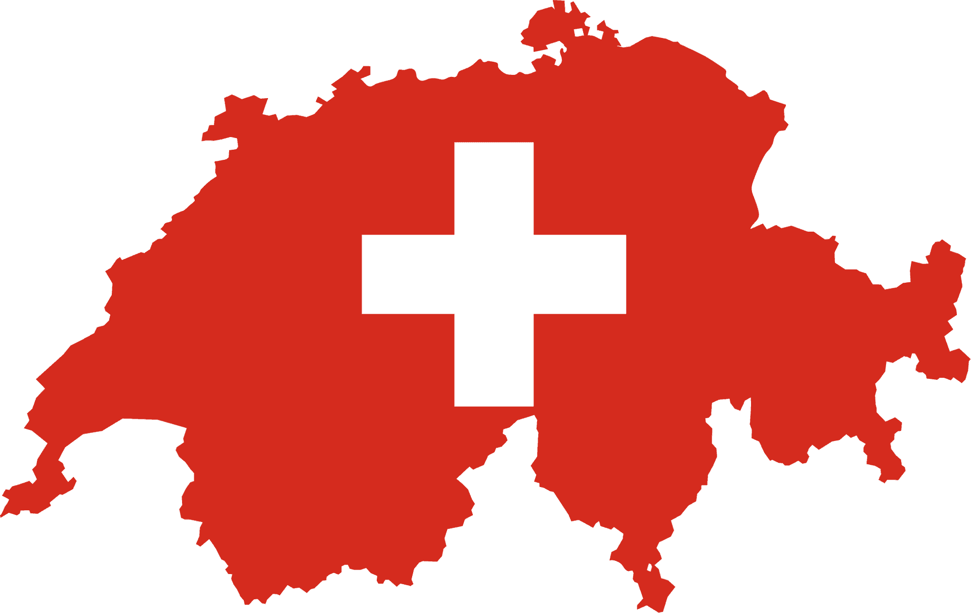 Switzerland Map Flag PNG Image