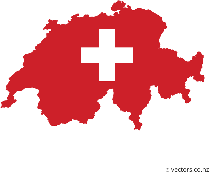 Switzerland Map Flag Graphic PNG Image