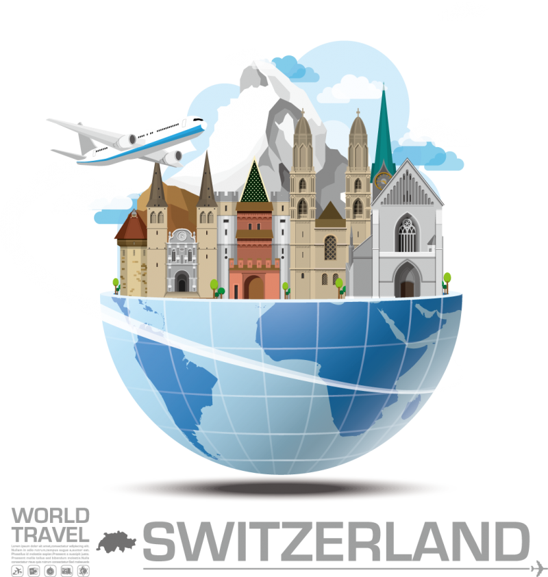 Switzerland Travel Concept PNG Image