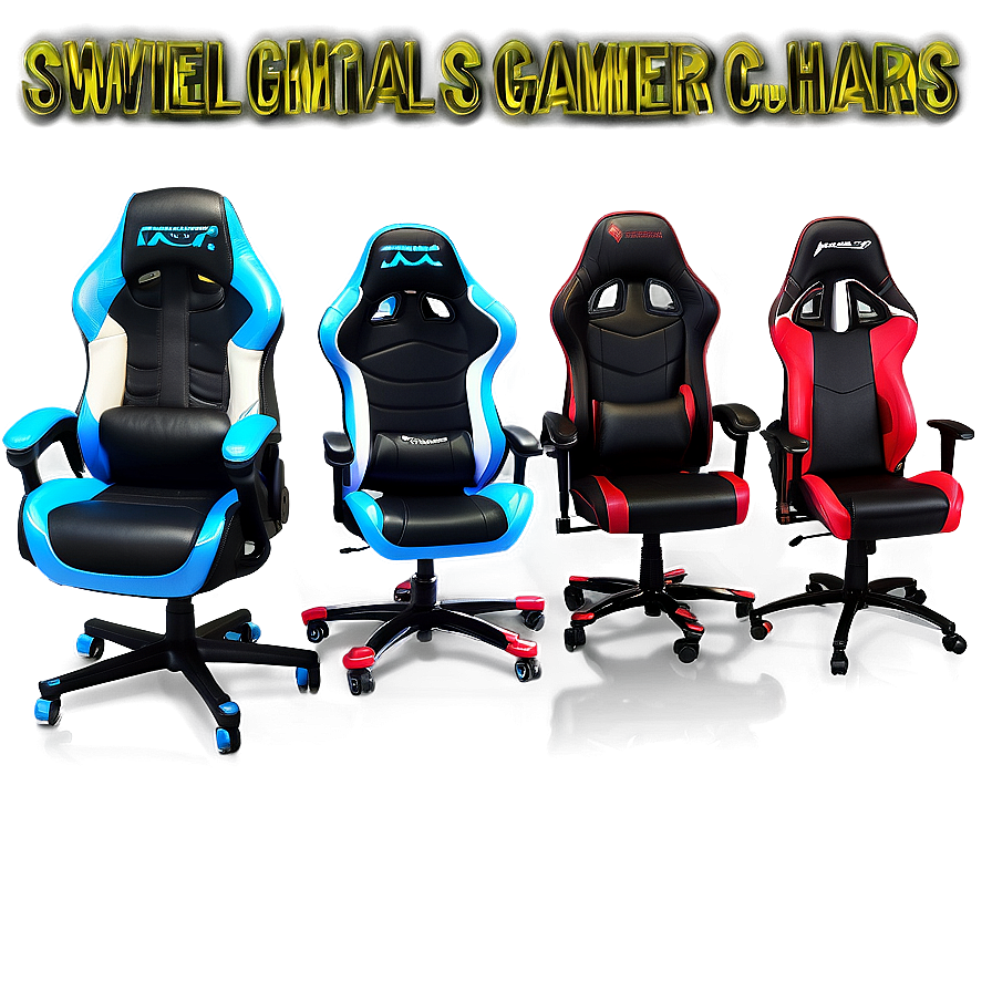 Swivel Gamer Chair Png Sck43 PNG Image