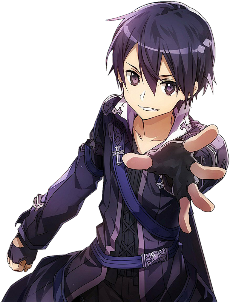 Sword Art Online Anime Character Reaching Out PNG Image