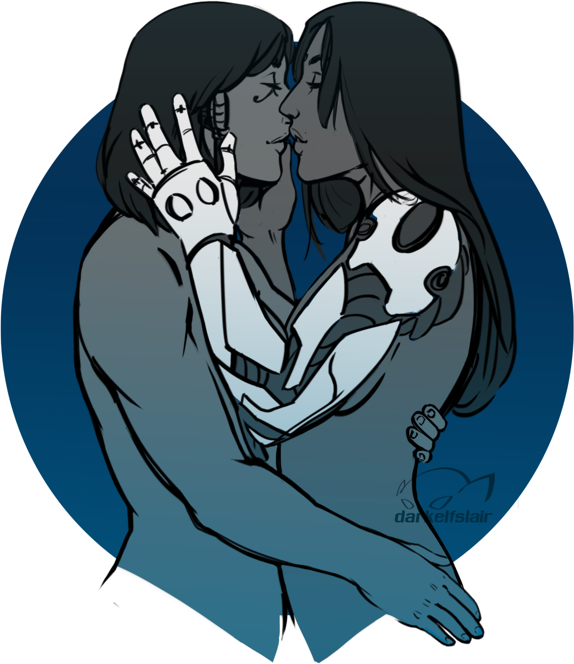 Symmetra Intimate Moment PNG Image