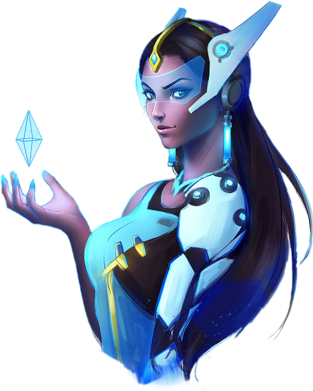 Symmetra Overwatch Character Art PNG Image