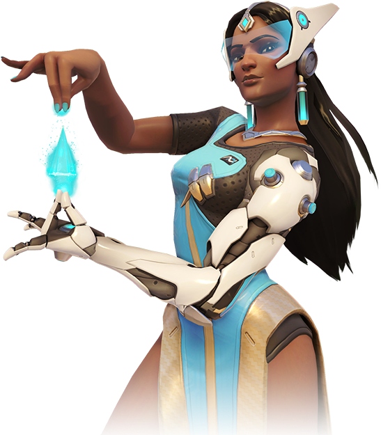 Symmetra Overwatch Character Pose PNG Image