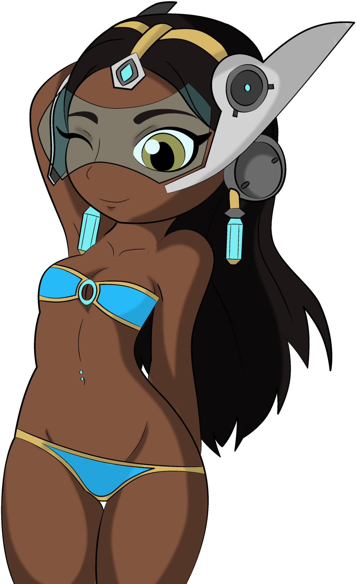 Symmetra Summer Skin Concept Art PNG Image