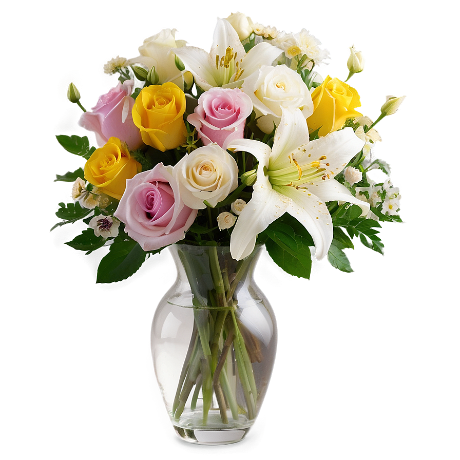 Sympathy Flowers In Vase Png 06272024 PNG Image