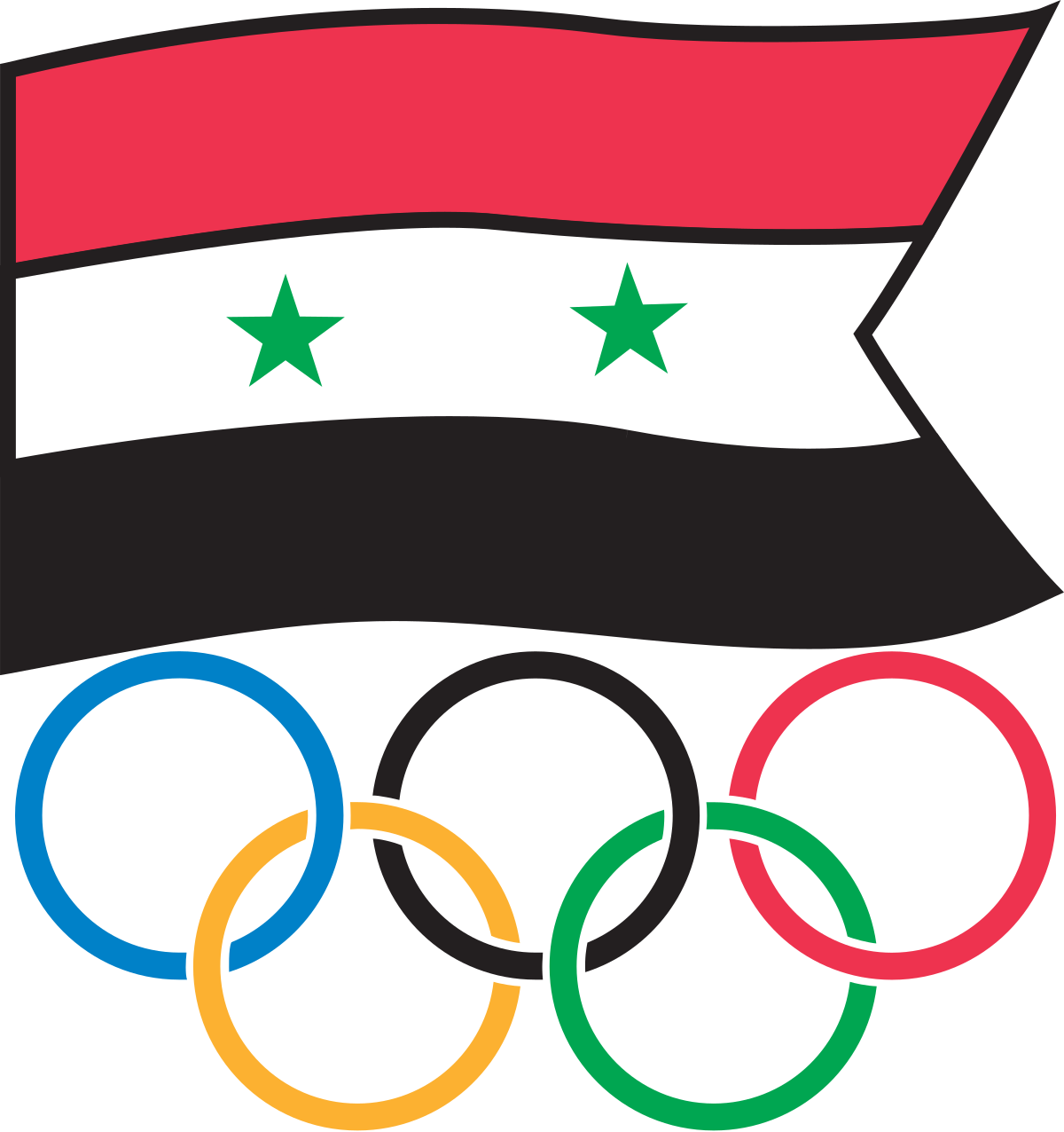 Syrian Flag Olympic Rings Graphic PNG Image