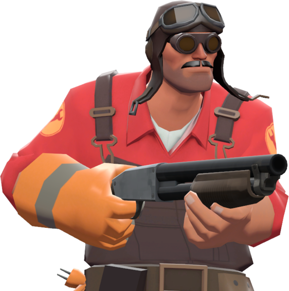 T F2 Engineer Character Portrait PNG Image