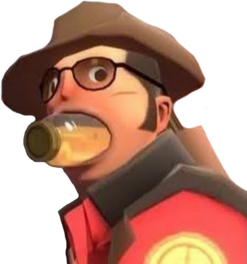 T F2 Engineer Drinking PNG Image