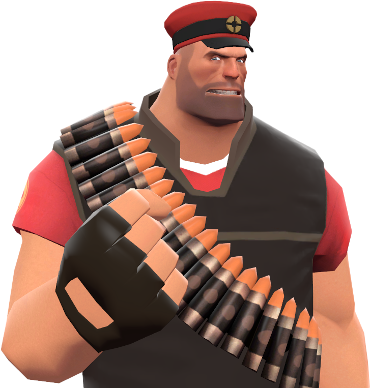 T F2 Heavy Character Portrait PNG Image