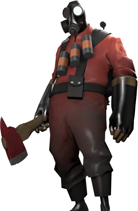 T F2 Pyro Character Model PNG Image