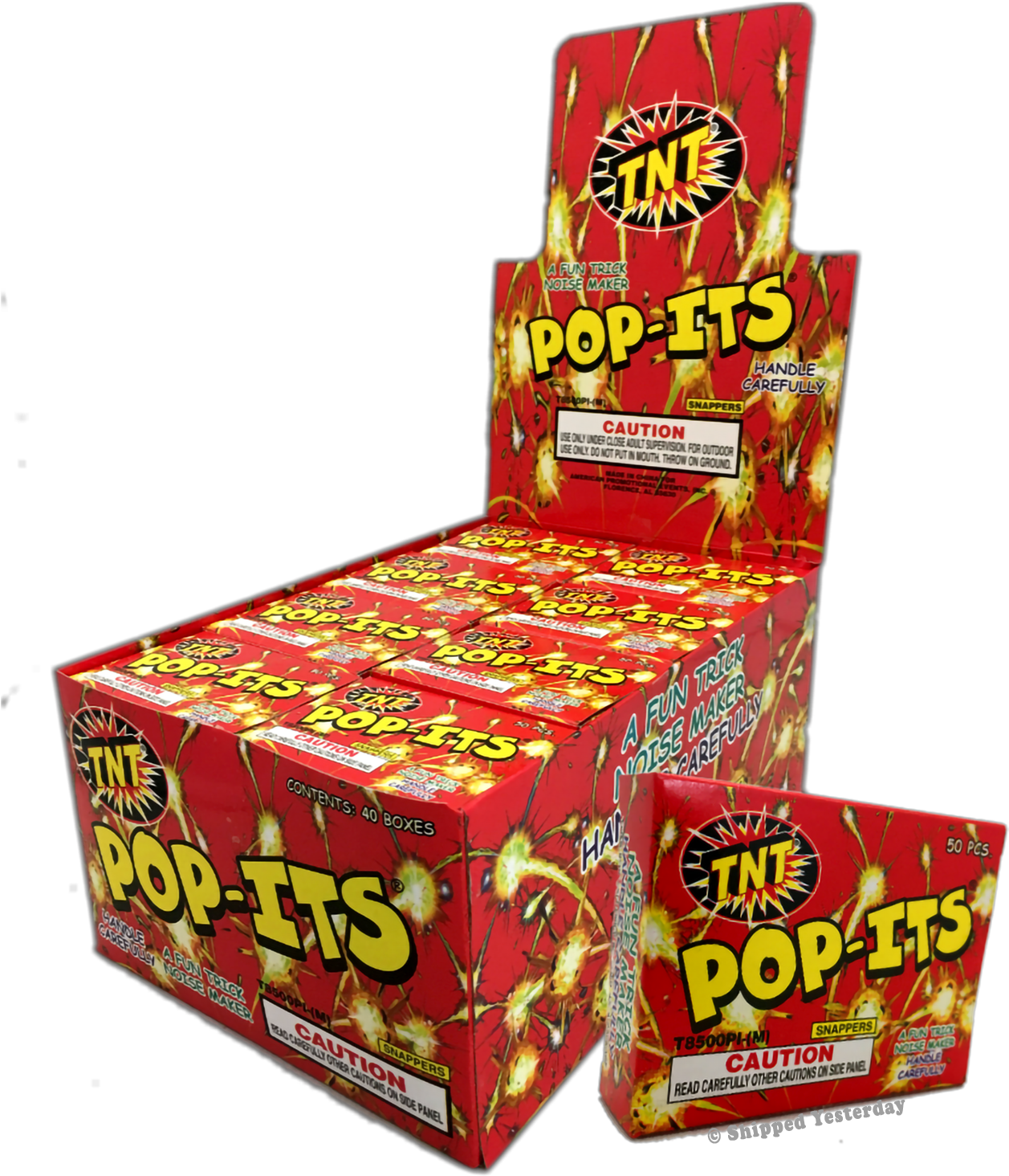 T N T Pop Its Noise Makers Display PNG Image