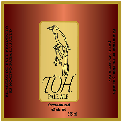 T O H Pale Ale Beer Label PNG Image