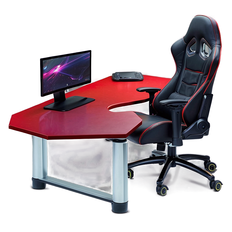 T-shaped Gaming Desk Png 69 PNG Image