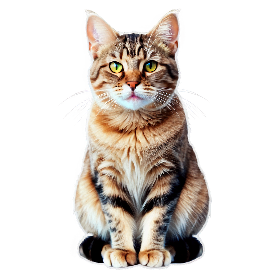 Tabby Cat Clipart Vector Png Cpv46 PNG Image