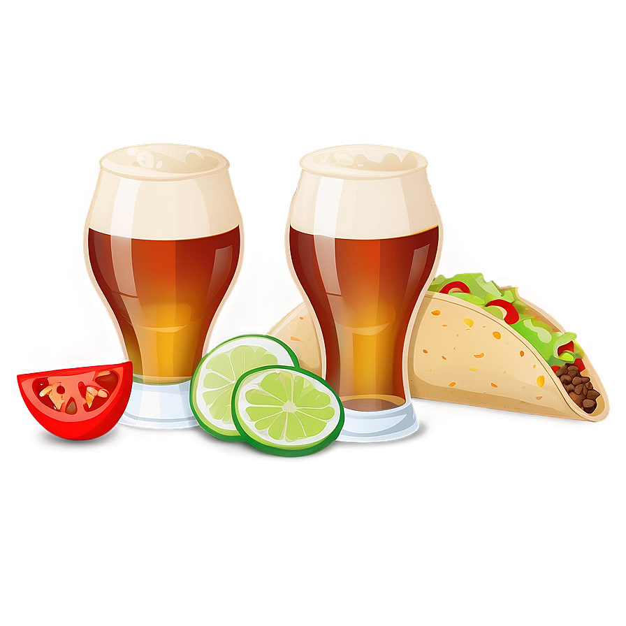 Taco And Beer Clipart Png Ivy PNG Image