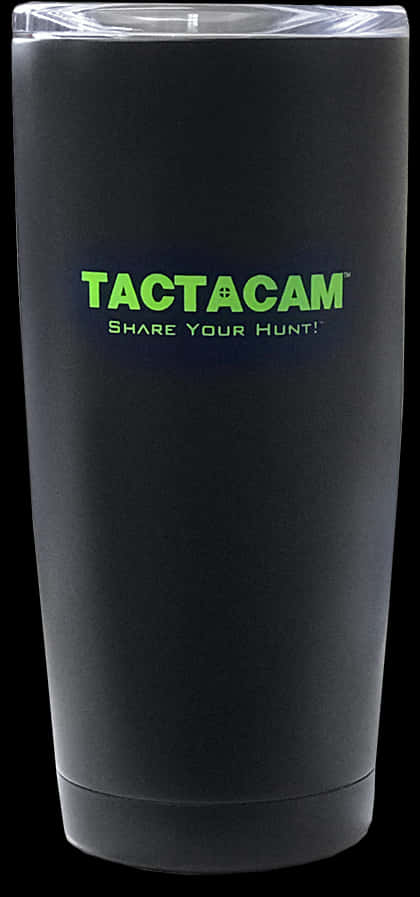 Tactacam Branded Black Tumbler PNG Image