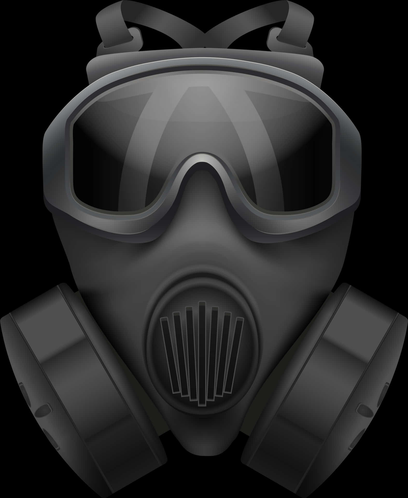 Tactical Gas Mask Vector Illustration PNG Image