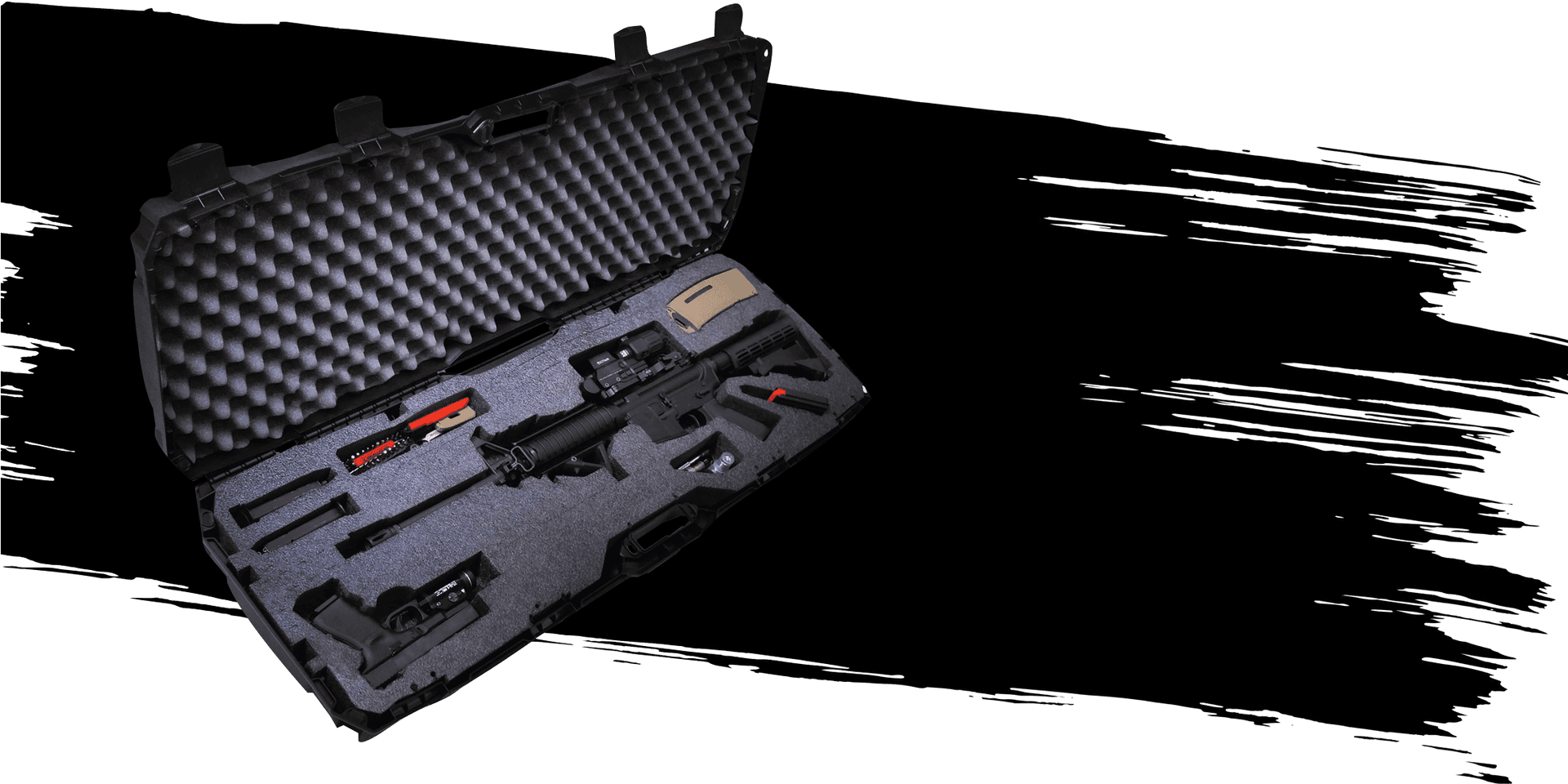 Tactical Weapon Case Contents PNG Image