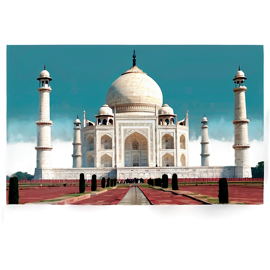 Taj Mahal And Blue Sky Png 06252024 PNG Image