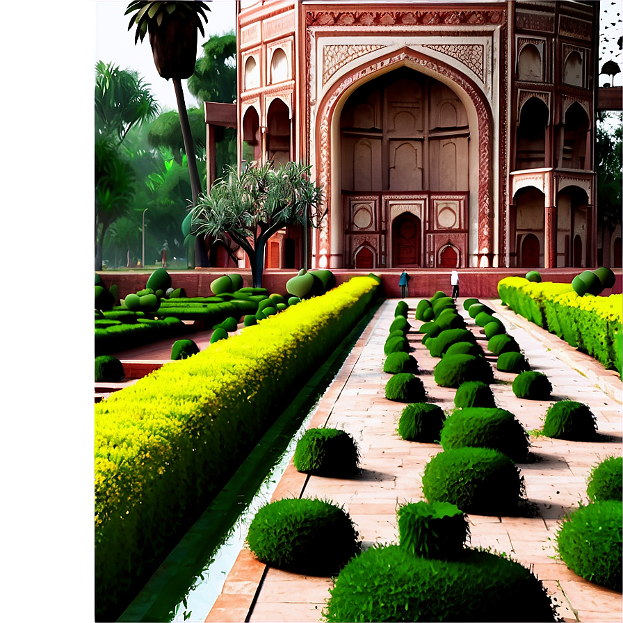 Taj Mahal Garden Pathway Png 06252024 PNG Image