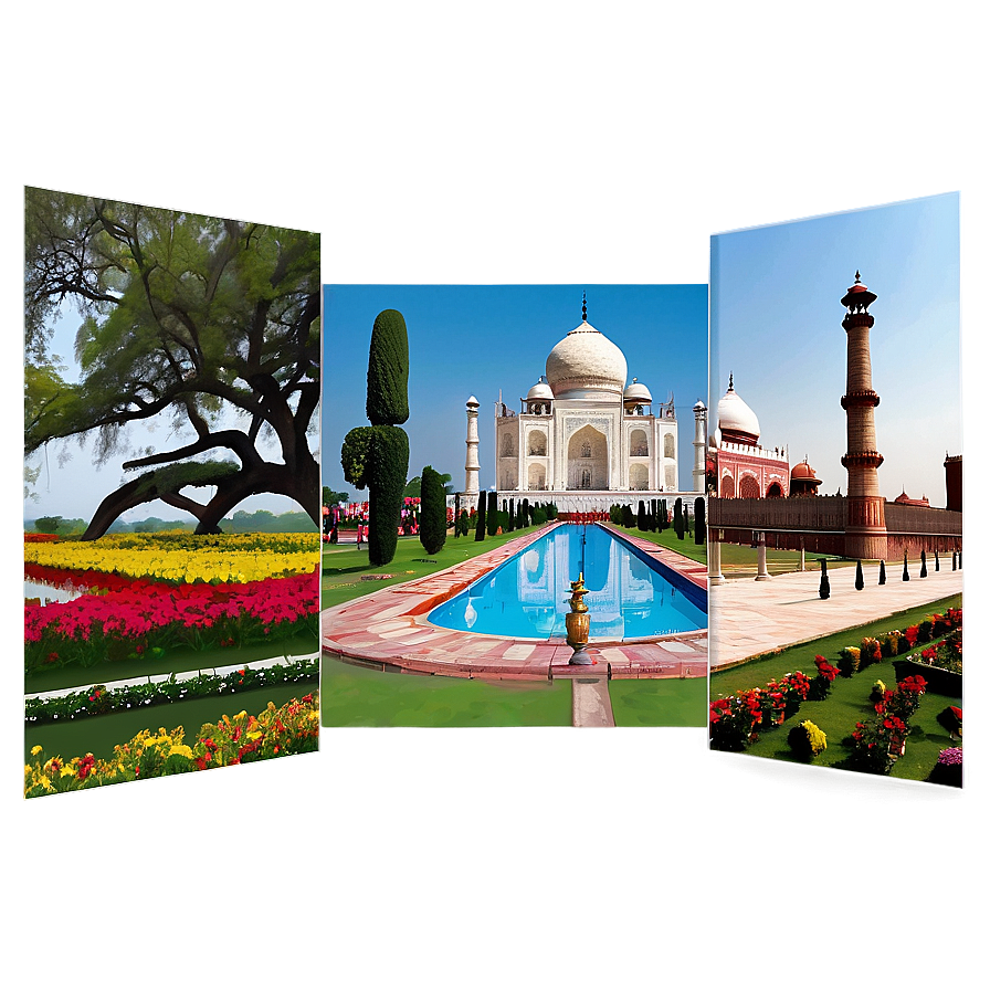 Taj Mahal Garden View Png 06252024 PNG Image