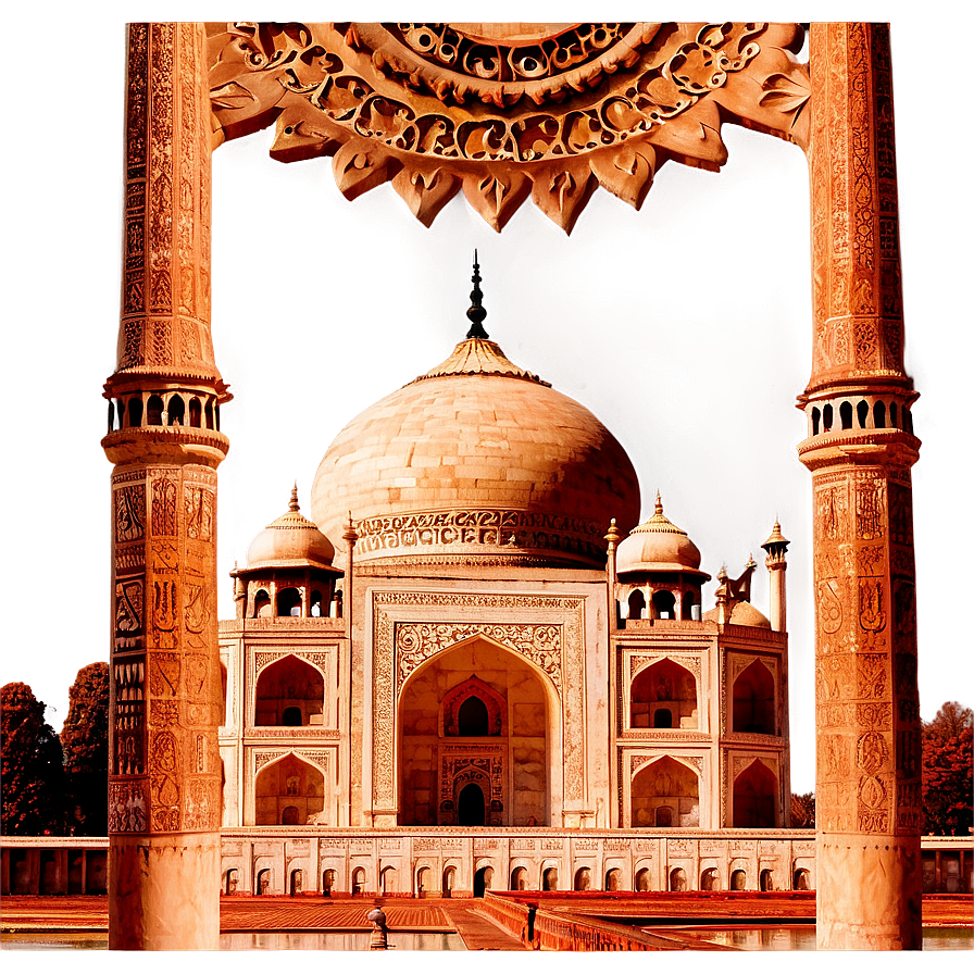 Taj Mahal Intricate Carvings Png Pey PNG Image