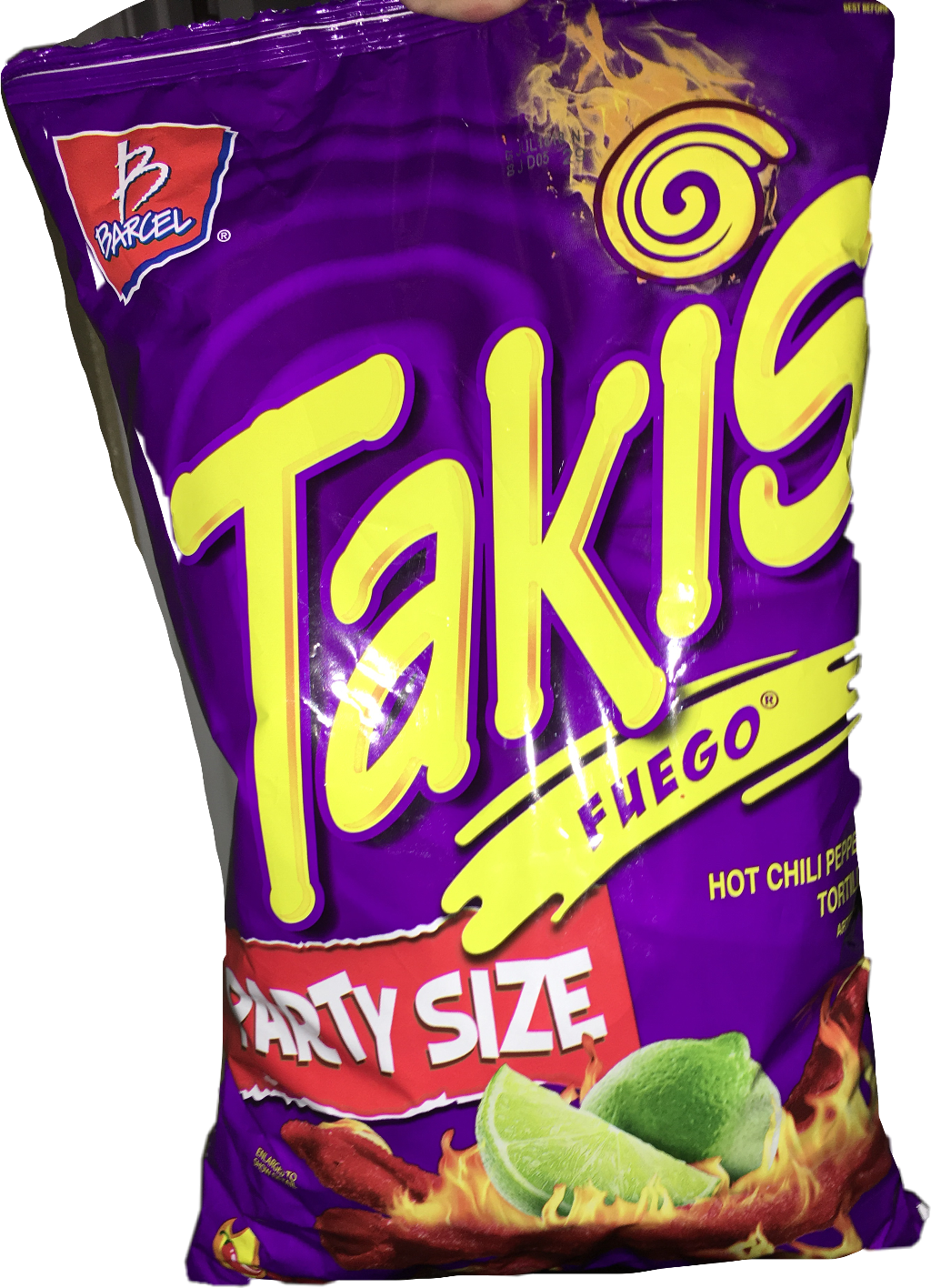 Takis Fuego Party Size Snack Bag PNG Image