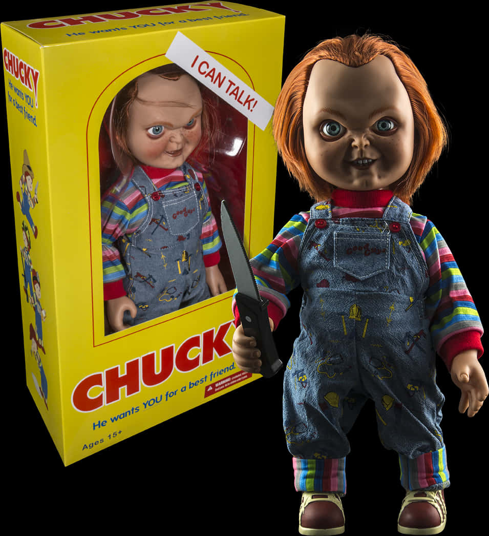 Talking Chucky Dollwith Knife PNG Image