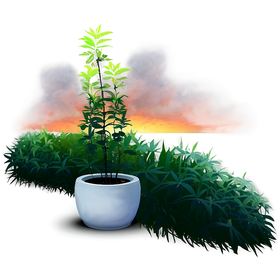 Tall Plant Silhouette Png 06282024 PNG Image