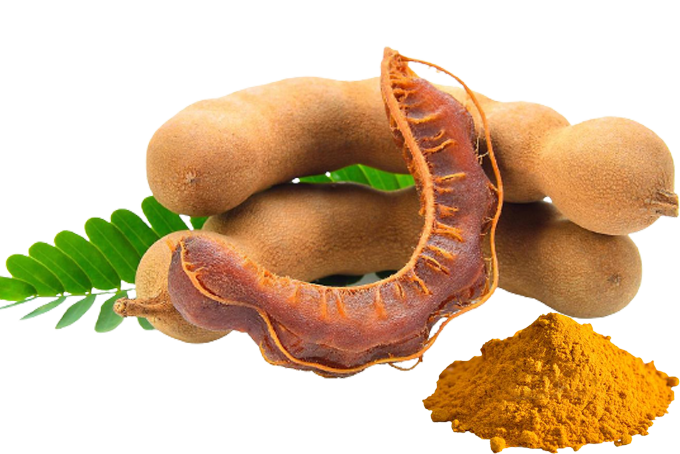 Tamarind Pods Leavesand Powder PNG Image