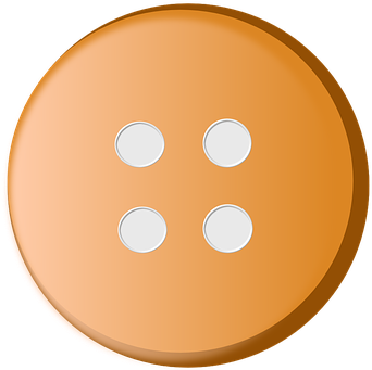 Tan Four Hole Sewing Button.png PNG Image