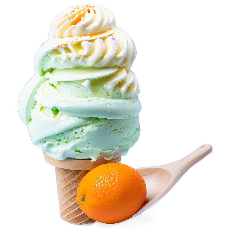 Tangerine Ice Cream Png 95 PNG Image