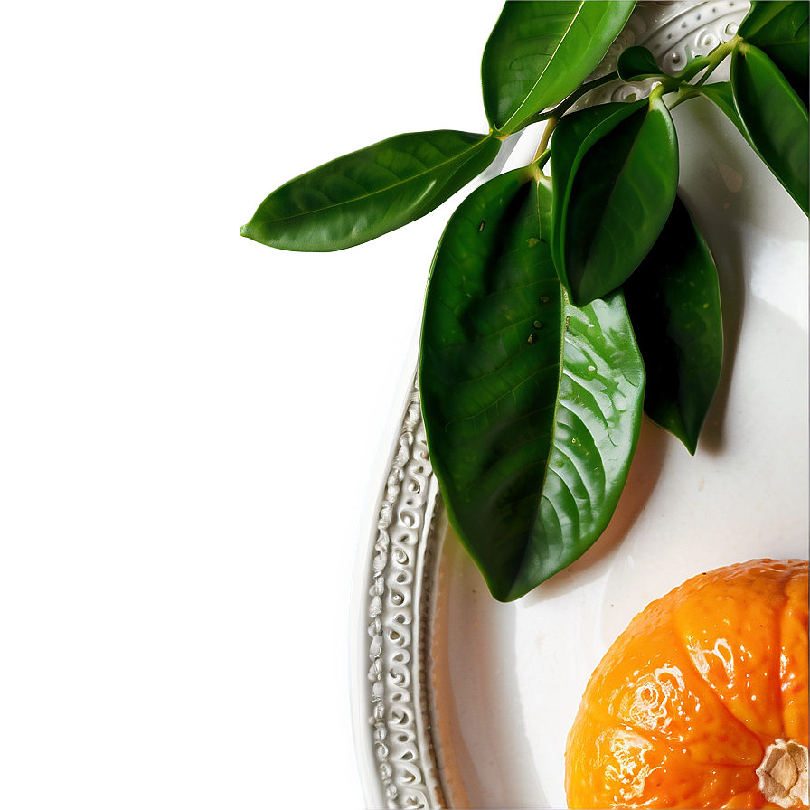 Tangerine On Plate Png Tcp PNG Image