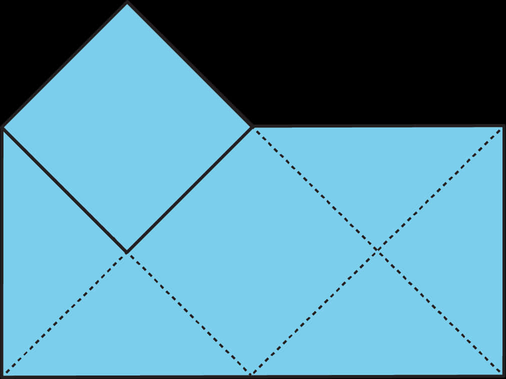 Tangram Square Puzzle Formation PNG Image