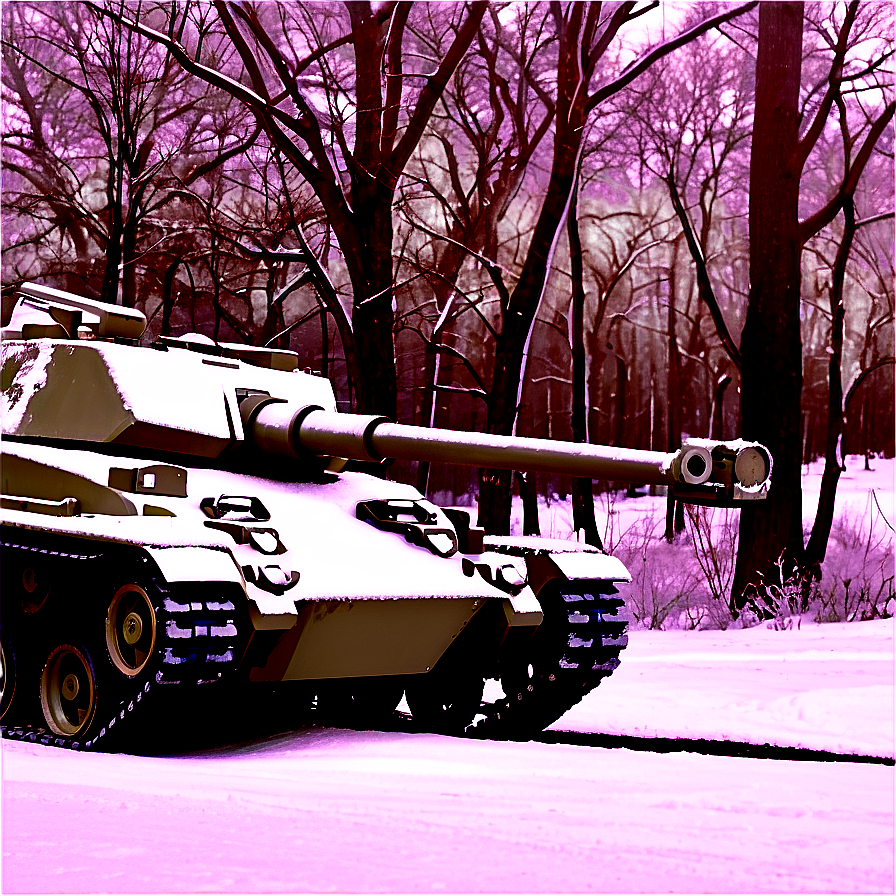 Tank In Snowy Landscape Png Kjd PNG Image