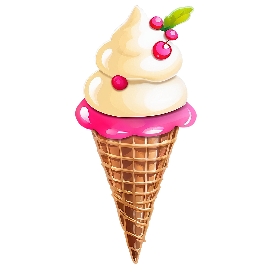 Tasty Ice Cream Cone Sticker Png Sku95 PNG Image