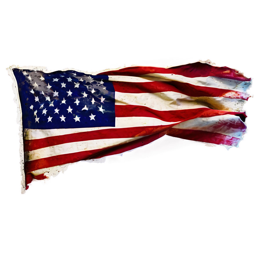 Tattered Flag Overlay Png 06282024 PNG Image