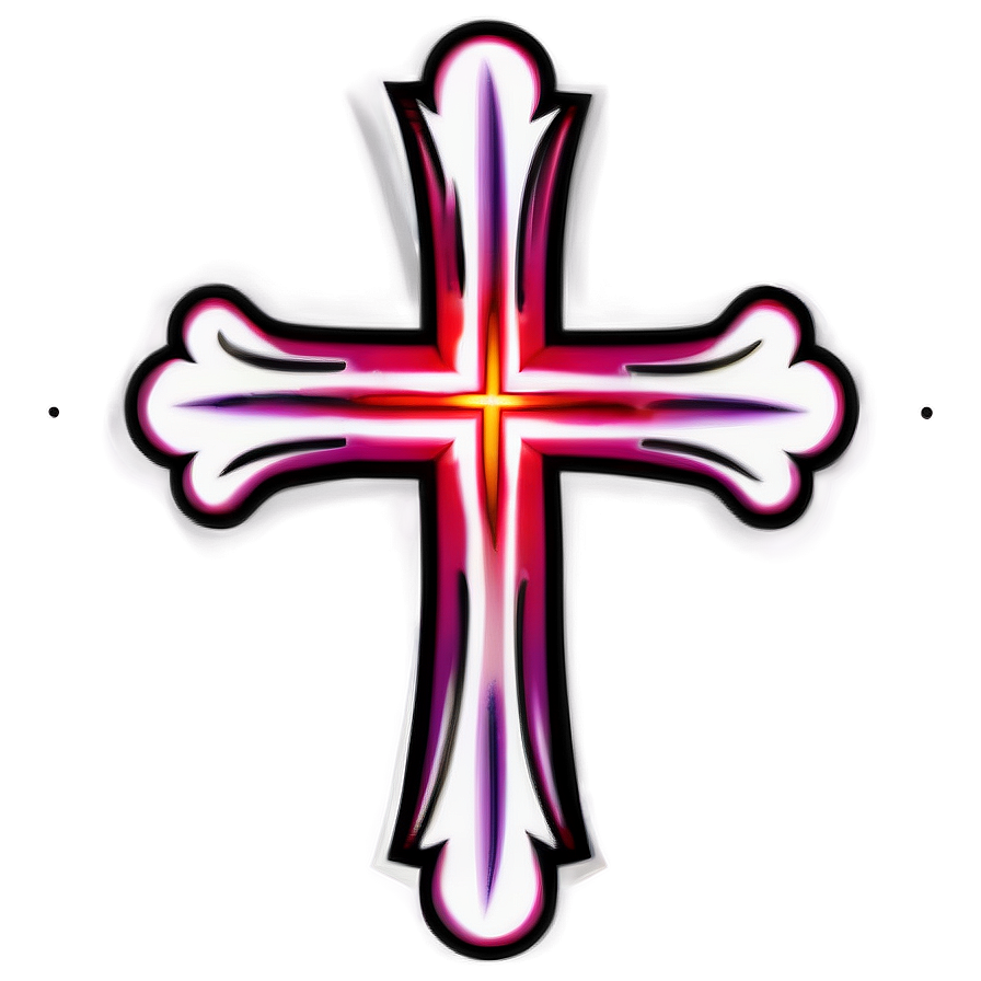 Tattoo Style Cross Outline Png 42 PNG Image