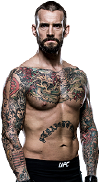 Tattooed M M A Fighter Portrait PNG Image