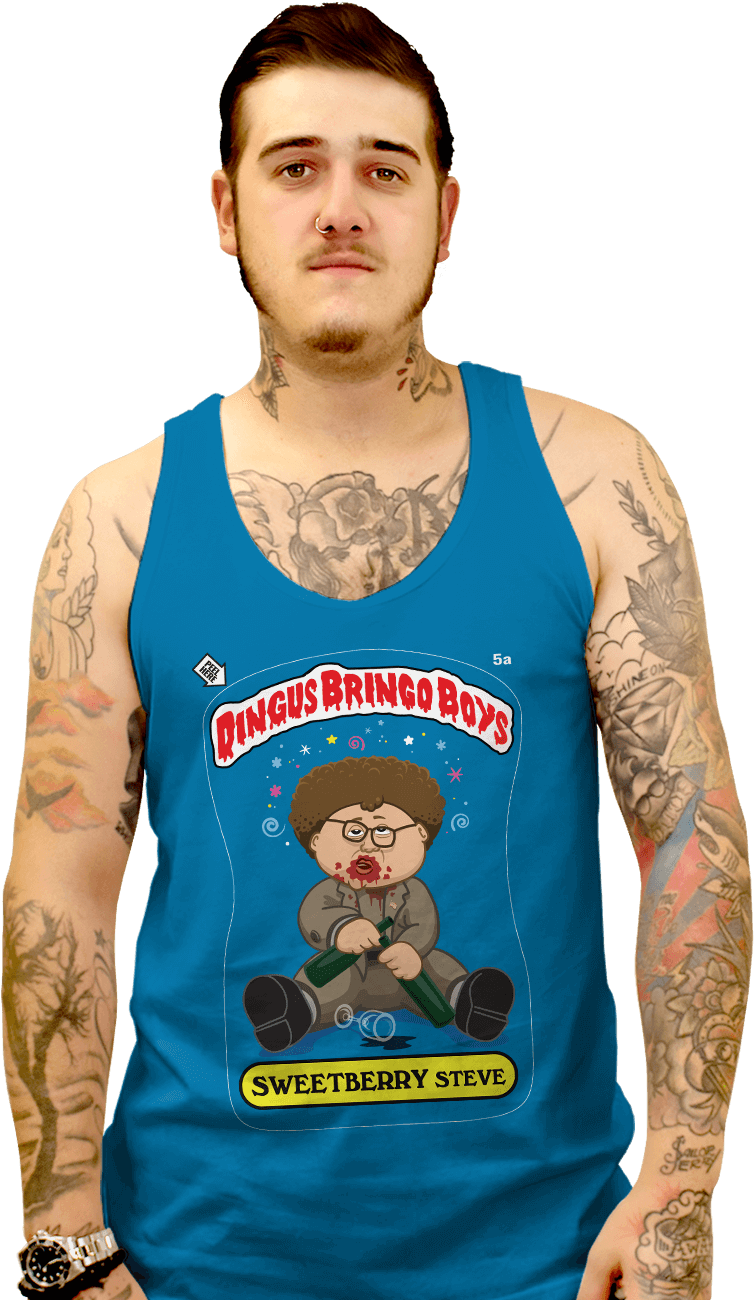 Tattooed Manin Graphic Tank Top PNG Image