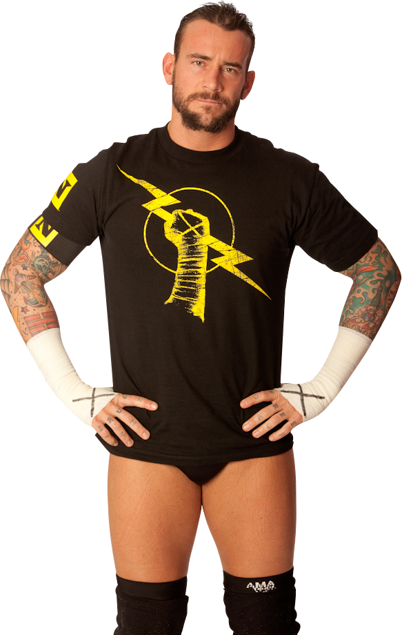 Tattooed Wrestlerin Black Shirt PNG Image