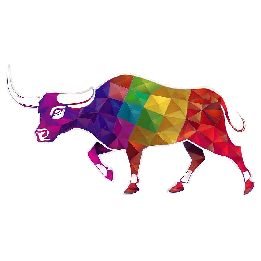 Taurus In Abstract Colors Png Hem31 PNG Image