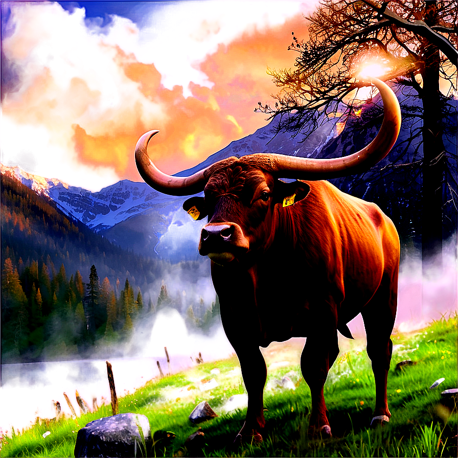 Taurus In Nature Scene Png Lol85 PNG Image