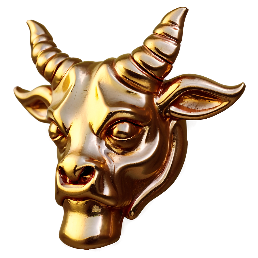 Taurus Sign In Gold Png Uqm75 PNG Image