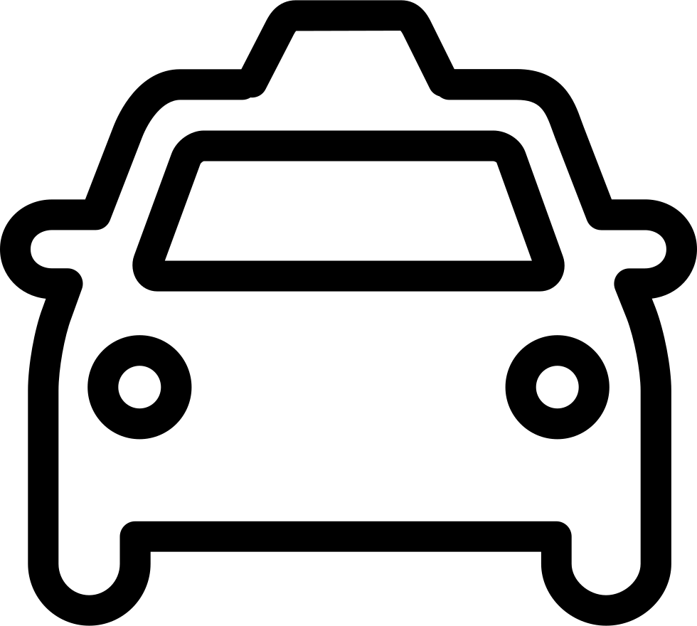 Taxi Cab Icon Outline PNG Image